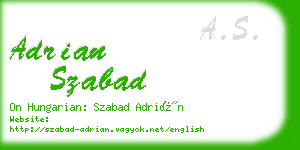 adrian szabad business card